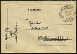 GEODÄSIE / VERMESSUNG / KATASTER : SCHLEUSINGEN/ Thüringerwald/ ..Jngenieurschule 1940 (6.8.) HWSt = Geodät (auf Stativ) - Géographie