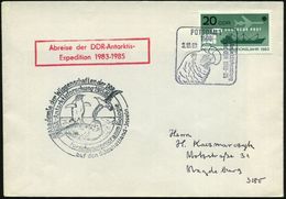 EXPEDITIONEN : 1500 POTSDAM 1/ Antarktisforschung/ Der DDR 1983 (3.10.) SSt = Kopf Eines See-Elefanten + Roter Ra.2: Abr - Géographie