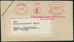 BERGBAU / AUSRÜSTUNG / GERÄTE / UNIFORMEN : EISLEBEN/ Mansfelder Kupferschieferbergbau/ AG 1945 (14.12.) Aptierter AFS F - Other & Unclassified