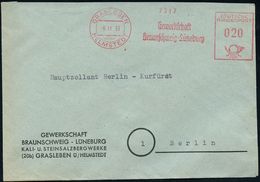 BERGBAU / AUSRÜSTUNG / GERÄTE / UNIFORMEN : GRASLEBEN/ über/ HELMSTEDT/ Gewerkschaft/ Braunschweig-Lüneburg 1953 (6.11.) - Altri & Non Classificati
