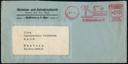 KOHLE / STEIN- & BRAUNKOHLE / KOKS : FALKENAU A.D.E./ Postschließfach 12 1941 (14.1.) Seltener, Aptierter AFS Mit CSR-Ov - Andere & Zonder Classificatie