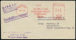 ERDÖL / PROSPEKTIERUNG & GEWINNUNG : WIETZE/ Deutsche Erdöl-/ AK./ Erdölwerke.. 1948 (14.7.) AFS + Viol. Abs.-4L , Klein - Erdöl