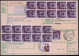 ERDÖL / PROSPEKTIERUNG & GEWINNUNG : B.R.D. 1976 (2.12.) 200 Pf. Technik: Erdöl-Bohrinsel, 2x 10er-Block (1x Mke. Mäng.) - Aardolie