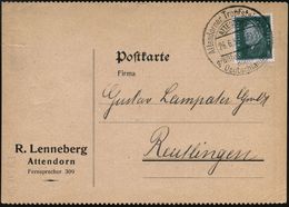 HÖHLE / TROPFSTEINHÖHLE : ATTENDORN/ Attendorner Tropfsteinhöhle/ Größte.../ Höhle/ Deutschlands 1936 (28.3) HWSt Klar G - Other & Unclassified