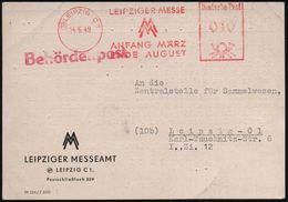 INTERNATIONALE LEIPZIGER MUSTERMESSE (MM) : (10) LEIPZIG C 1/ LEIPZIGER MESSE/ MM/ ANFANG MÄRZ/ ENDE AUGUST 1949 (14.6.) - Non Classés