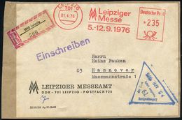 INTERNATIONALE LEIPZIGER MUSTERMESSE (MM) : 701 LEIPZIG/ MM/ Leipziger/ Messe/ 5.-12.9. 1976 (1.4.) AFS 235 Pf. + RZ: 70 - Ohne Zuordnung