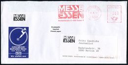 INTERNATIONALE IN- & AUSLANDS-MESSEN : 4300 ESSEN 113/ MESSE/ ESSEN.. 1982 (2.4.) AFS Auf Reklame-Bf.: 4. Internat. Brie - Non Classés