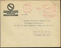 JUDAICA / JÜDISCHE GESCHICHTE / ZIONISMUS : BERLIN W9/ Sorglos Reisen/ Mit Dem/ MER 1938 (9.12.) AFS = MER-Logo (= Mitte - Jewish