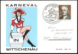 KARNEVAL / FASTNACHT / NARREN : 7707 WITTICHENAU/ Helau/ 275 JAHRE KARNEVAL 1981 (1.3.) SSt = Narrenkopf (m. Kappe) Klar - Carnival