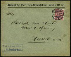 KERAMIK / PORZELLAN / MANUFAKTUREN : BERLIN,W./ *8k 1903 (7.12.) 1K-Gitter Auf EF Dienst 10 Pf. Grün + Viol. Ra2: Frei L - Porselein