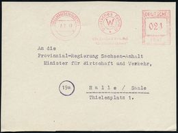 KERAMIK / PORZELLAN / MANUFAKTUREN : WALLHAUSEN (HELME)/ Deutsches Fabrikat/ W/ Chr.Carstens.. 1947 (3.2.) Seltener AFS  - Porzellan