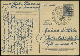 KIND / KLEINKIND / KINDHEIT / JUGEND : (2) POTSDAM 1/ DFD/ Woche Des Kindes 1948 (30.9.) Seltener HWSt = D Emokrat. Frau - Other & Unclassified