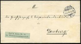 SOS-KINDERDÖRFER / KINDERSCHUTZ : WEIMAR/ **c 1904 (18.6.) 1K-Gitter + GrünerAufkleber: Frei Lt. Avers. Nr. 15./Gr. Wais - Other & Unclassified