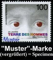 SOS-KINDERDÖRFER / KINDERSCHUTZ : B.R.D. 1992 (Jan.) 100 Pf. "25 Jahre 'terre Des Hommes' In Der BRD" Mit Amtl. Handstem - Altri & Non Classificati