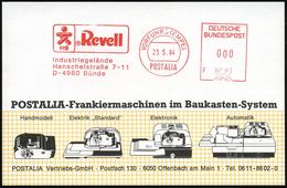 MODELLBAU / MODELLBAHN / FIGUREN : 4980 Bünde 1984 (23.5.) AFS: VORFÜHRSTEMPEL/POSTALIA/ceji/Revell/Industriegelände.. ( - Ohne Zuordnung