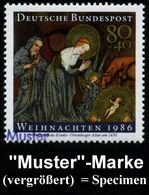 KÜNSTLER & MALER IN DEUTSCHLAND : B.R.D. 1986 (Nov.) 80 + 40 Pf. Weihnachten = Anbetung Christi (Ortenberger Flügel-Alta - Autres & Non Classés