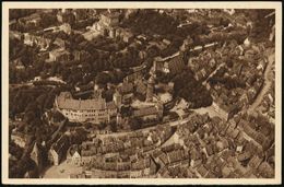 ALBRECHT DÜRER : Nürnberg 1934 6 Pf. BiP WHW-Lotterie, Grün: Luftbild Alt-Nürnberg Mit Burg (halbe Karte) Ungebr. (Mi.P  - Autres & Non Classés