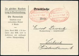 LITERATUR & DICHTKUNST (ALLGEMEIN) : NIEDERSEDLITZ (b.DRESDEN)/ **/ Gebühr Bezahlt 1930 (29.8.) Oval-PFS 2 RPf. + 3 RPf. - Schrijvers