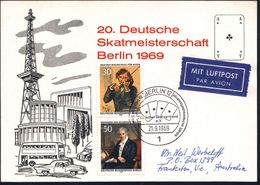 SPIELKARTEN / KARTENSPIELE : 1 BERLIN 12/ Dt.Skatverband../ 20.Dt.Skatmeisterschaft.. 1969 (21.9.) SSt = 4 Asse , Klar G - Ohne Zuordnung