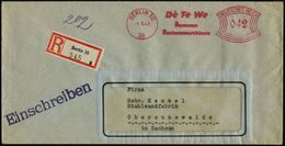 RECHENMASCHINE / EDV / COMPUTER : BERLIN SO/ 36/ De Te We/ Hamann/ Rechenmaschinen 1942 (1.8.) AFS 042 Pf. + RZ: Berlin  - Informatik