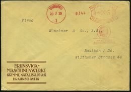 RECHENMASCHINE / EDV / COMPUTER : BRAUNSCHWEIG/ 1/ Gehirn/ V./ Stahl/ DIE/ BRUNSVIGA/ RECHENMASCHINE 1929 (20.3.) Selten - Informatica