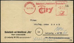 WIEGEN & MESSEN / WAAGE / METER : (10b) LEIPZIG W33/ Skalenfabrik U.Metallätzerei/ City 1950 (15.11.) AFS = Meßskala , F - Ohne Zuordnung
