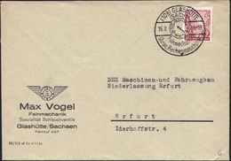 UHR / ZEITMESSUNG : (10a) GLASHÜTTE/ (SACHS)/ Feinmechanik,/ Uhren,Rechenmaschinen 1954 (16.2.) HWSt (Zifferblatt 13-24) - Horloges