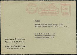 UHR / ZEITMESSUNG : MÜNCHEN/ 9/ HDB/ Schilder-Demmel/ ..Skalen-Zifferblätter 1941 (12.6.) Dekorativer AFS = Zifferblatt  - Uhrmacherei