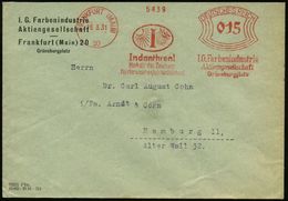 METEOROLOGIE / KLIMA / WETTER : FRANKFURT (MAIN)/ 20/ Indanthren!/ Merk Dir Das Zeichen../ I.G.Farben.. 1931 (16.3.) AFS - Klima & Meteorologie