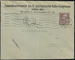 KLIMATECHNIK ( WÄRME- & KÄLTE) : ÖSTERREICH 1910 (19.4.) PU 3 H. KFJ Jubil. Br.lila: Generalkommissariat Des II. Interna - Ohne Zuordnung