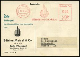 MUSIK-VERLAGE : (1) BERLIN-WILMERSDORF1/ MEISEL/ VERLAGE/ BÜHNE-MUSIK-FILM 1953 (26.10.) AFS (Logo: Hochhäuser, Schall-w - Muziek