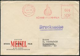 MUSIK-VERLAGE : (1) BERLIN-WILMERSDORF 1/ MEISEL-VERLAG/ BÜHNE-MUSIK-FILM 1953 (10.8.) AFS (Logo: Hochhäuser, Schallwell - Musik