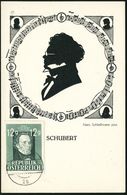 KOMPONISTEN  A - Z : ÖSTERREICH 1947 (31.III.) 12 G. "150. Geburtstag Franz Schubert", EF + ET-Stpl. Auf Maximum-ähnl. S - Musik