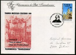 KOMPONISTEN  A - Z : RUMÄNIEN 1999 (9.10.) SSt.: 3400 Cluj-Napoca 9/TOAMNIA MUZICALA CLUJEANA/G.ROSSINI (Brustbild), Pas - Musica