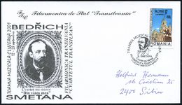 KOMPONISTEN  A - Z : RUMÄNIEN 2001 (17.9.) SSt.: 3400 CLUJ-NAPOCA 9/TOAMNA MUZICALA CLUJEANA/B. SMETANA.. (Brustbild) Rs - Musik