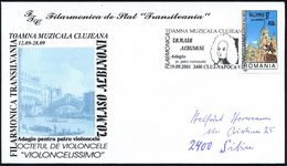 KOMPONISTEN  A - Z : RUMÄNIEN 2001 (19.9.) SSt.: 3400 CLUJ-NAPOCA 9/TOAMNA MUZICALA CLUJEANA/TOMASO/ALBINONI.. (Brustbil - Musik