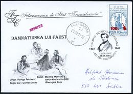 KOMPONISTEN  A - Z : RUMÄNIEN 2003 (26.9.) SSt.: 400 750 CLUJ-NAPOCA 1/TOAMNA MUZICALA CLUJEANA/H. BERLIOZ.. (Brustbild  - Musik