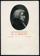 WOLFGANG AMADEUS MOZART : BÖHMEN & MÄREN 1941 (21.11.) "150. Todestag Mozart", Kompl. Satz + Zierfelder (roter Viktoria- - Muziek