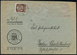 POLIZEI / VERBRECHENBEKÄMPFUNG : MAGDEBURG BPA 7g 1936 (20.5.) 2K-Steg Auf EF 10 Pf. Hindenburg, Braun Mit Behörden-Loch - Polizia – Gendarmeria