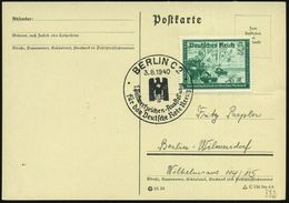 ROTES KREUZ  / DRK / IRK / ROTER HALBMOND : BERLIN C2/ 1.Postwertzeichen-Ausstellung/ Für Das Deutsche Rote Kreuz 1940 ( - Croix-Rouge