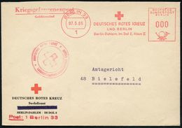 ROTES KREUZ  / DRK / IRK / ROTER HALBMOND : 1 BERLIN 33 / DEUTSCHES ROTES KREUZ/ LAND BERLIN.. 1965 (7.5.) AFS In 000 +  - Croix-Rouge