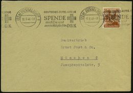 ROTES KREUZ  / DRK / IRK / ROTER HALBMOND : (22a) DÜSSELDORF 1/ DRK/ SPENDE/ Auch Du U./ Werde Mitglied Im D.R.K. 1948 ( - Croce Rossa