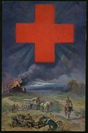 ROTES KREUZ  / DRK / IRK / ROTER HALBMOND : MUENCHEN 19 1916 (9.2.) Bayer. 2K Auf Rotkreuz-Color-Spenden-Künstler-Ak.: B - Croce Rossa