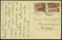 ROTES KREUZ  / DRK / IRK / ROTER HALBMOND : JUGOSLAWIEN 1947 (3.1.) 1, 50 Din Partisanen + RK-Zwangszuschlag 0,50 Din. B - Croix-Rouge