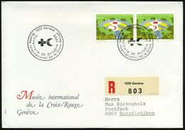 ROTES KREUZ  / DRK / IRK / ROTER HALBMOND : SCHWEIZ 1988 (30.10.) SSt: 1202 Genève/OUVERTURE../Musée Int. De La Croix-Ro - Croix-Rouge