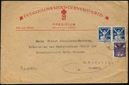 ROTES KREUZ  / DRK / IRK / ROTER HALBMOND : TSCHECHOSLOWAKEI 1921 (31.8.) Dienst-Bf.: CESKOSLOVENSKY CERVENY KRIZ/PRESID - Red Cross