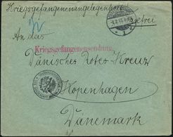 KGF-POST I.WELTKRIEG (1914-18) : Berlin-Charlottenburg 1915 (1.2.) 1K-Gitter: CHARLOTTENBURG/*1d + 1L: Kgf-Sendung + Zen - Red Cross