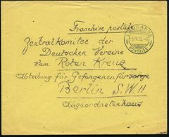 KGF-POST I.WELTKRIEG (1914-18) : SCHWEIZ 1915 (5.4.) 2-GitterK: LAUSANNE/PONTAISE A. Hektographiertem, Portofreiem Ausl. - Rotes Kreuz