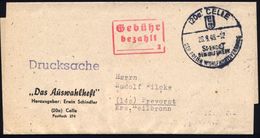 SUCHDIENSTE : (20a) CELLE/ SPENDET/ DEM HILFSWERK/ DER FREIEN WOHLFAHRTSVERBÄNDE 1948 (26.8.) HWSt (Symbole Der Suchdien - Red Cross