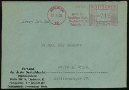 MEDIZINISCHE INSTITUTIONEN & INSTITUTE : BERLIN SW/ 19/ Haus Der/ Deutschen Ärzte.. 1935 (12.9.) AFS Auf Vordr.-Vs.: Ver - Medicine